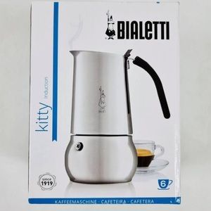 BIALETTI KITTY INDUCTION COFFEE 6 cup stainless